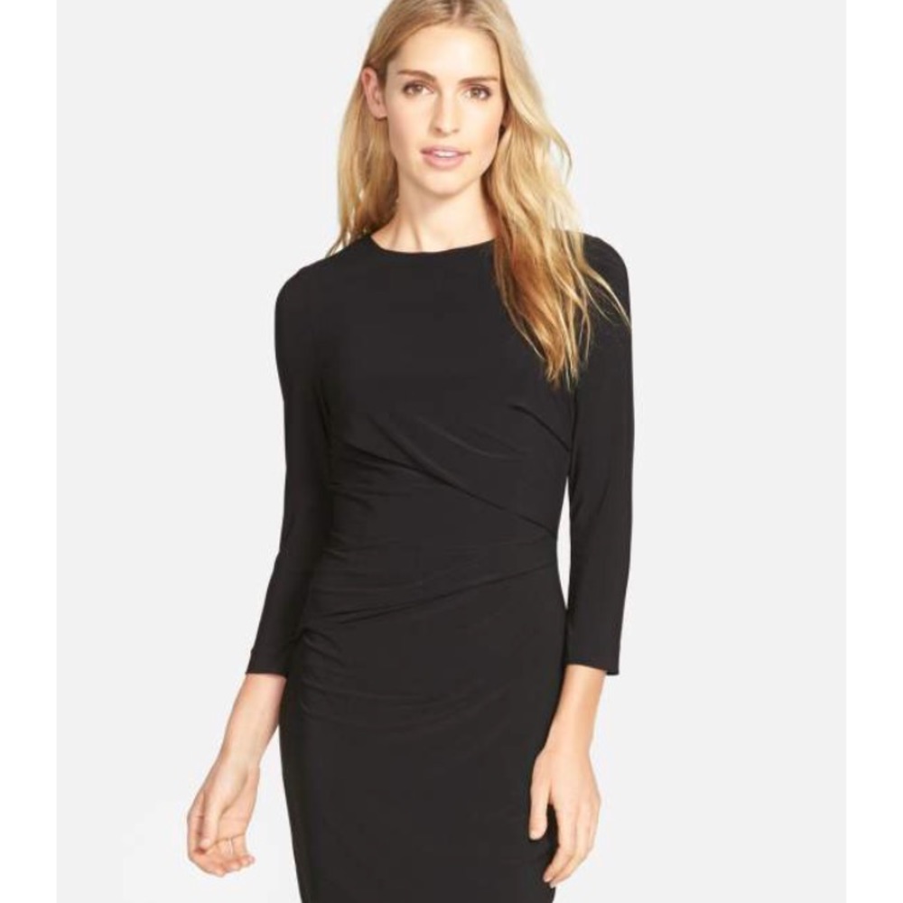 Vince Camuto Side Ruched Jersey Body-Con Dress